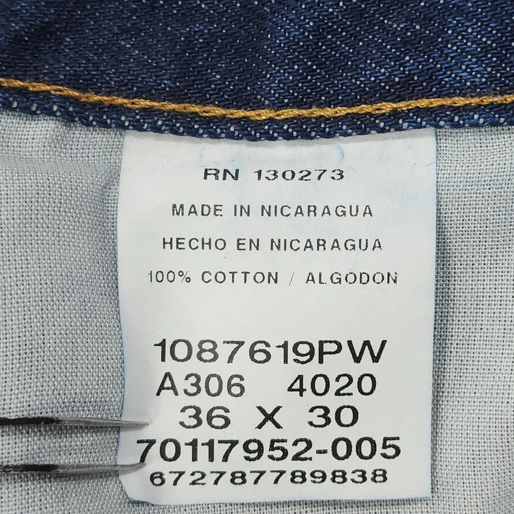 Rustler Jeans Mens 36x30 Blue Straight Leg Regular Fit Heavy Denim Casual Work